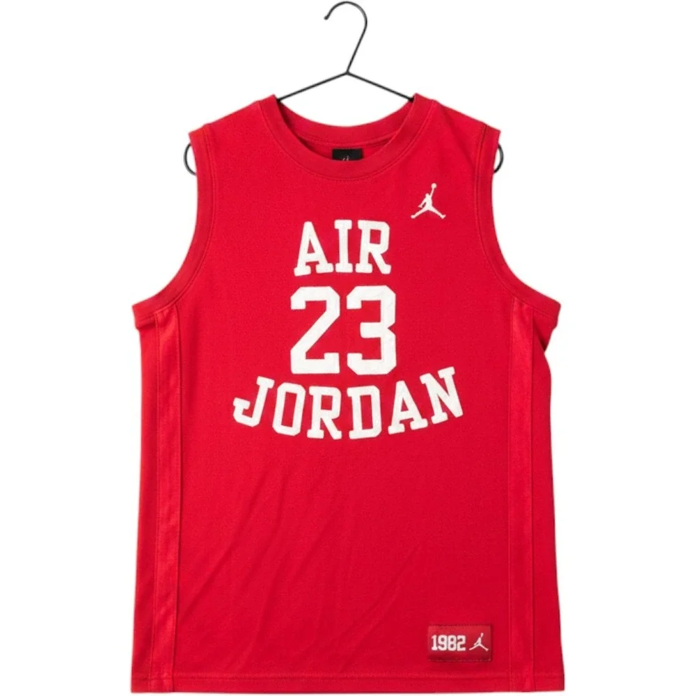 Jordan Kids Red Air 23 Jordan Basketball Jersey Sleeveless Top Size L 12-13Y